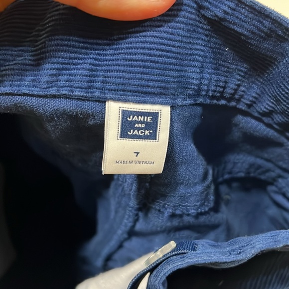 Janie and Jack - 7, boys navy corduroy pants - Picture 4 of 4